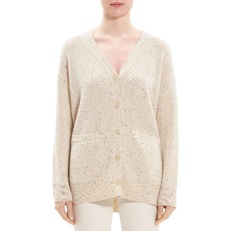 Theory Womens Wool Blend Knit Cardigan Sweater