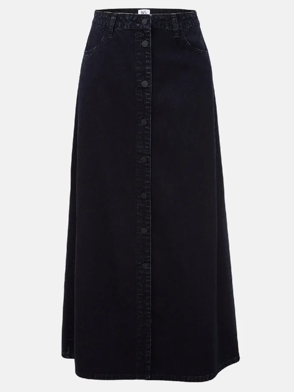 *Soft Denim Maxi Skirt