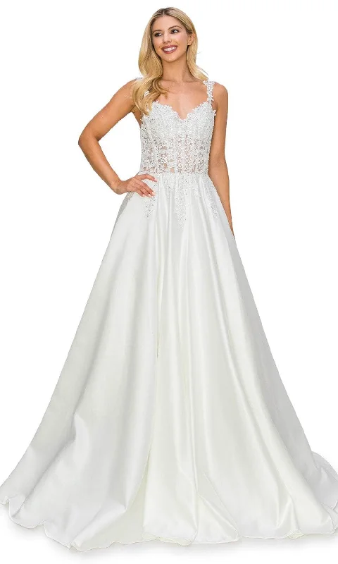 Cinderella Couture 8041J - Sleeveless Corset Embroidered Bridal Dress