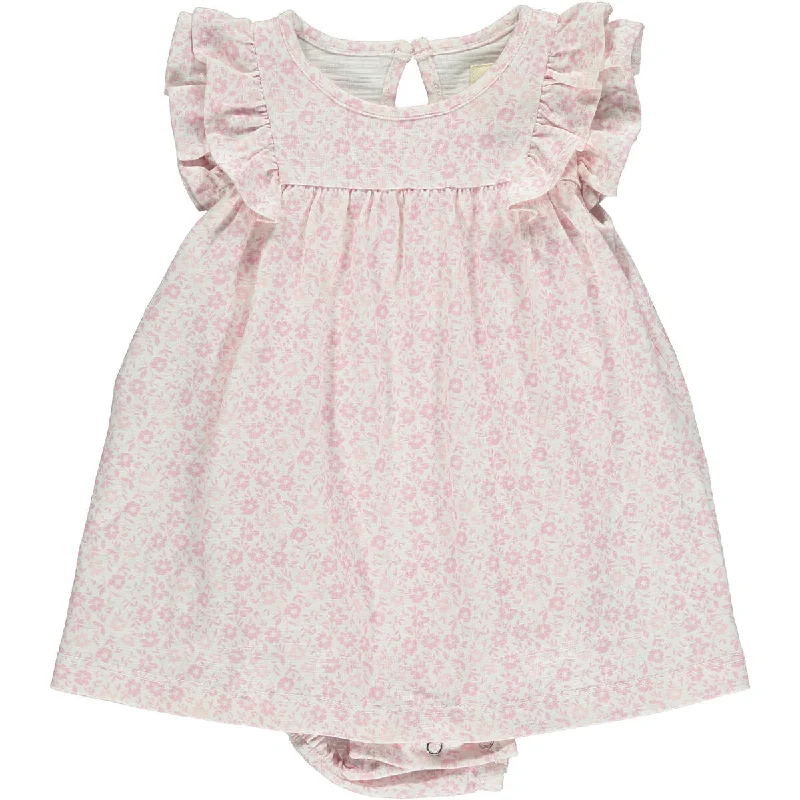 JENN DRESS - Pink Ditsy Floral