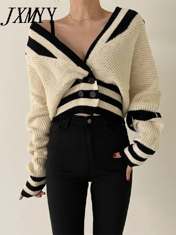 imCharms 2023 Autumn And Winter Knitted Cardigan Women's College Style Casual Loose Outer Wear Knitted Jacket Ins Tide